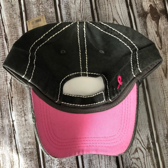 Vintage Style This Is My Fight Hat 🎀 Pink Ribbon - Picture 2 of 4